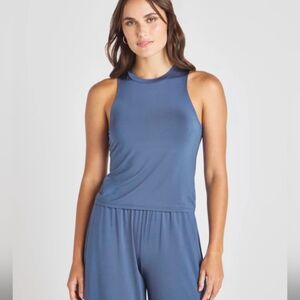 🆕 SPLENDID Charmeuse LYR TANK Soft Navy XL